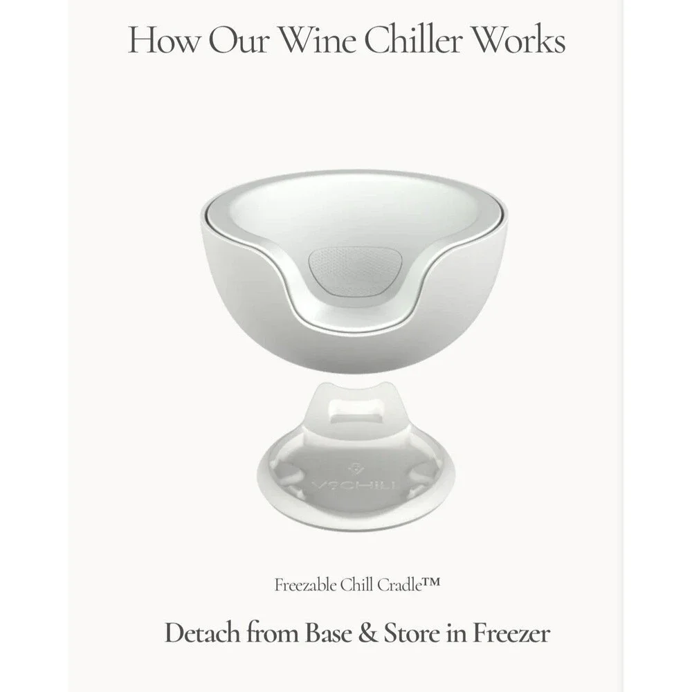 VoChill Stemless Wine Glass Chiller NEW